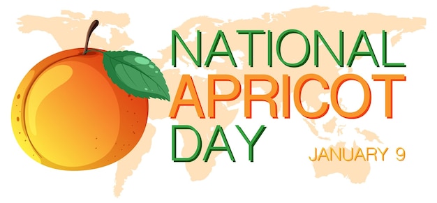 Vector gratuito diseño de carteles del día nacional del albaricoque