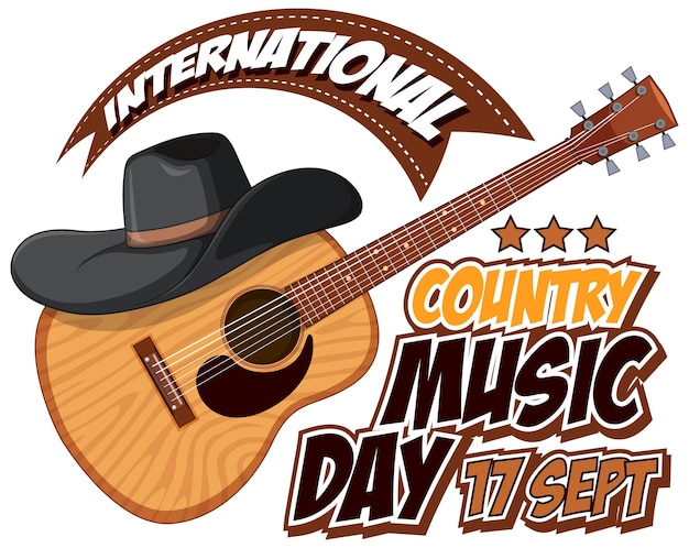 Vector gratuito diseño de carteles de música country internacional
