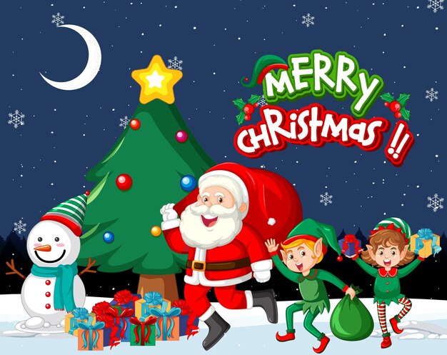 Diseño de carteles de la noche de Navidad.