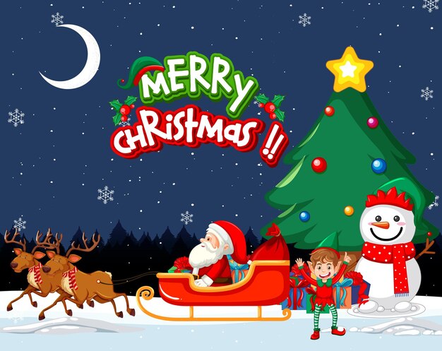 Diseño de carteles de la noche de Navidad.