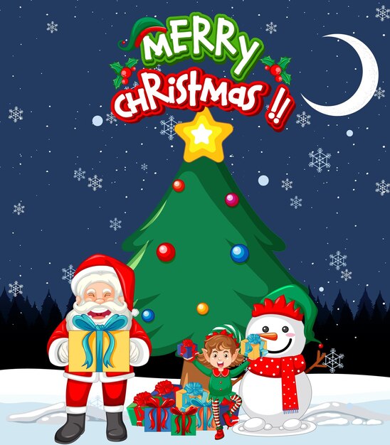 Diseño de carteles de la noche de Navidad.