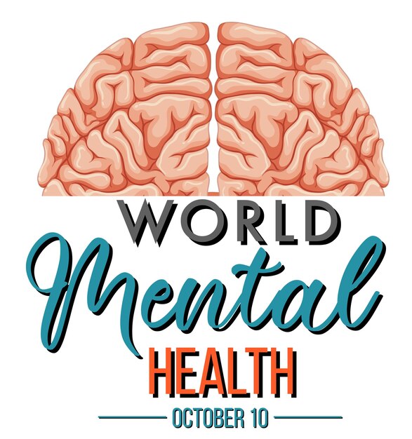 Diseño de carteles para la salud mental mundial.