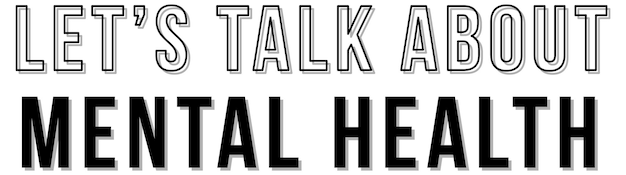 Diseño de carteles con word talk mental health.