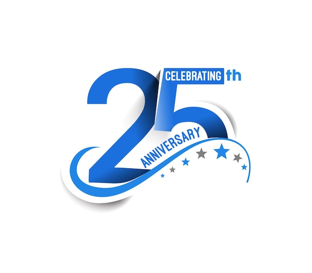 Diseño de celebración de aniversario de 25 años