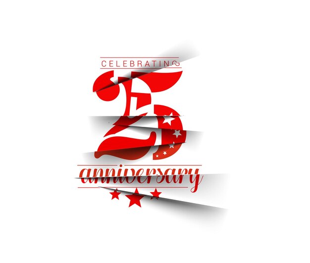 Diseño de celebración de aniversario de 25 años.