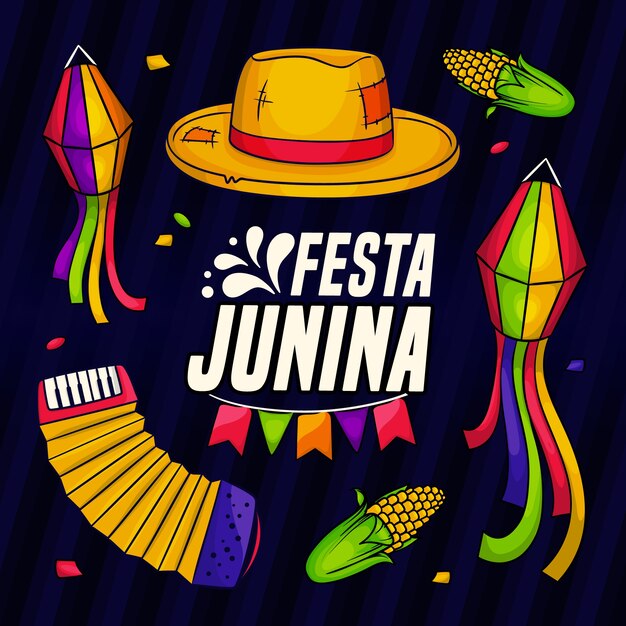 Diseño de celebración del festival de junio