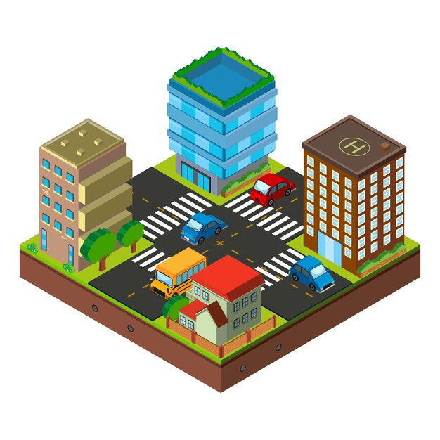 Diseño de ciudad isométrica