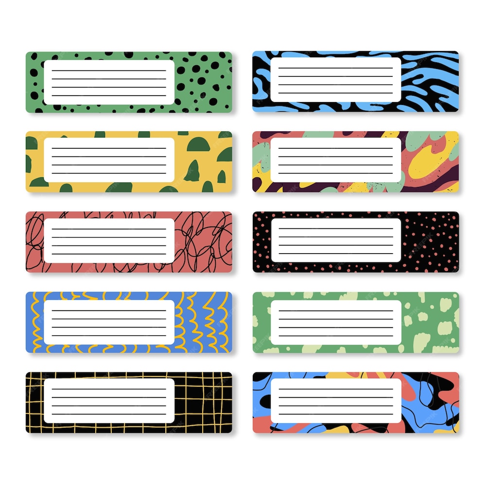 Dise o de colecci n de etiquetas de cuaderno vector gratis