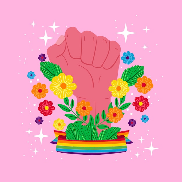 Diseño colorido de celebración del día del orgullo