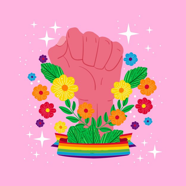 Diseño colorido de celebración del día del orgullo
