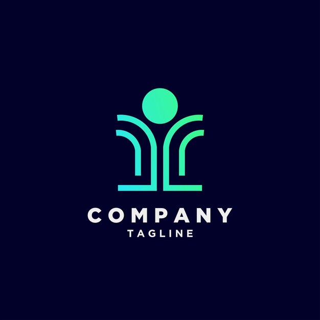 Diseño colorido degradado de lujo único de logotipo