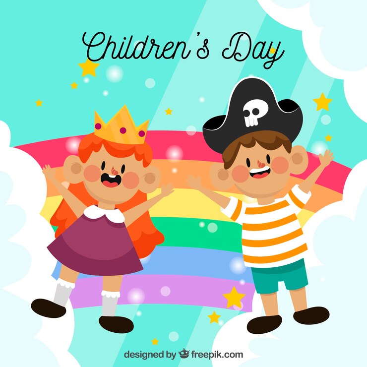 Vector gratuito diseño colorido para el día de niños