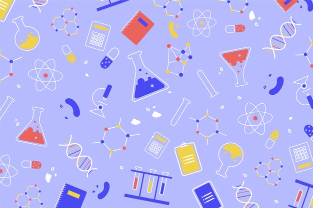 Diseño colorido de la educación científica
