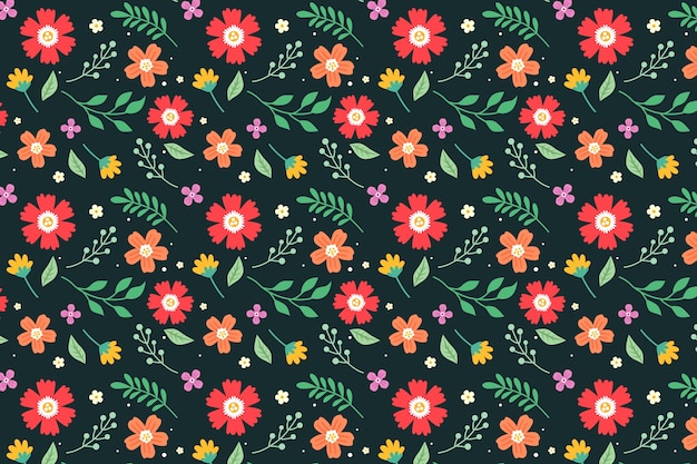 Diseño colorido del fondo de la impresión floral ditsy