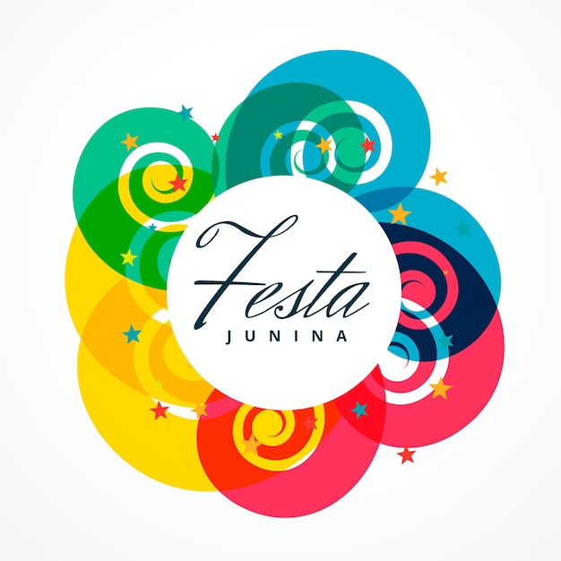 Diseño colorido redondo de festa junina