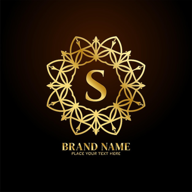 Diseño de concepto de logotipo de marca de lujo de letra S