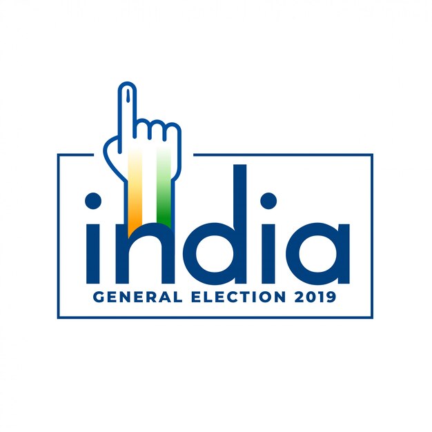 Diseño de concepto de votación de elecciones generales de la India 2019
