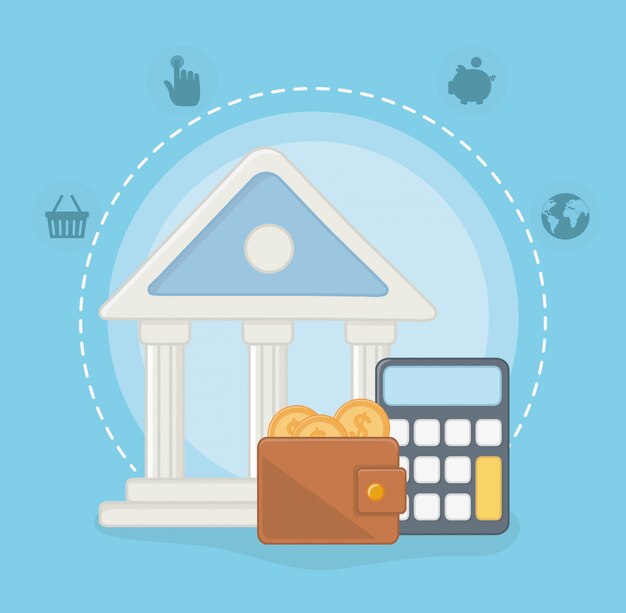 Diseño de conjunto de iconos de pago en línea