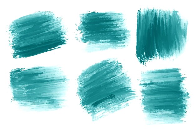 Diseño de conjunto de trazos de pincel de acuarela abstracta