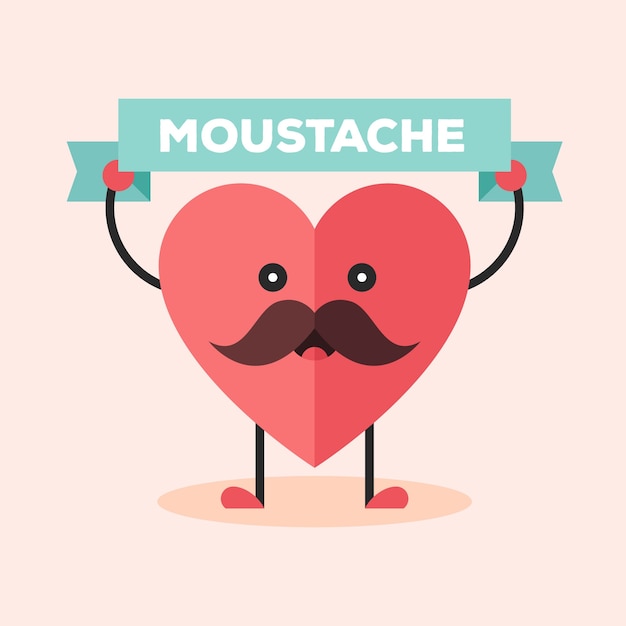 Diseño corazón de movember