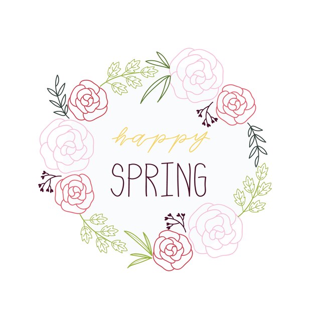 Diseño de corona de primavera