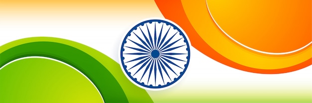 Diseño creativo de la bandera india en tricolor