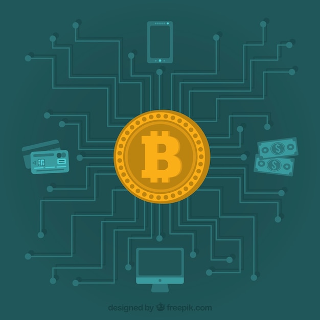 Diseño creativo de bitcoin