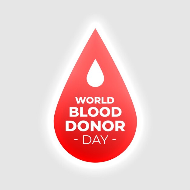 Diseño creativo del cartel del día mundial del donante de sangre.