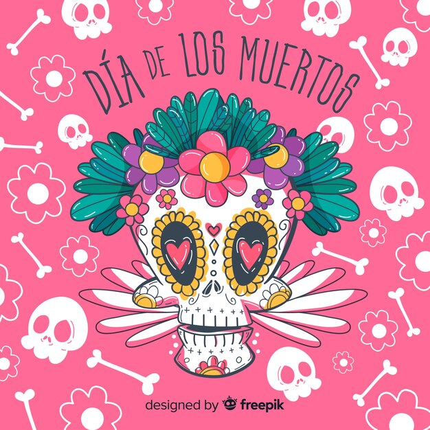 Vector gratuito diseño creativo de fondo del día de muertos