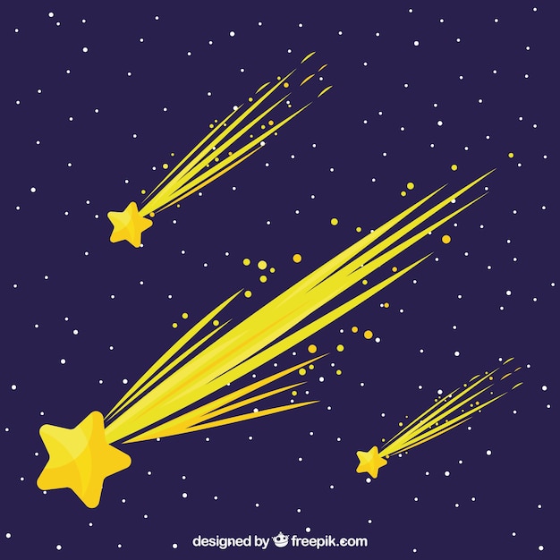 Diseño creativo de fondo de estrellas fugaz