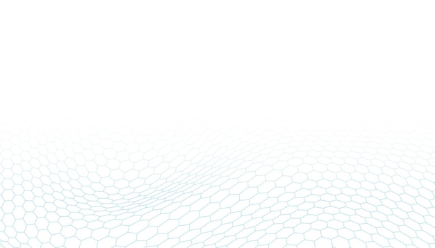 diseño creativo de fondo en forma de hexágono azul en perspectiva