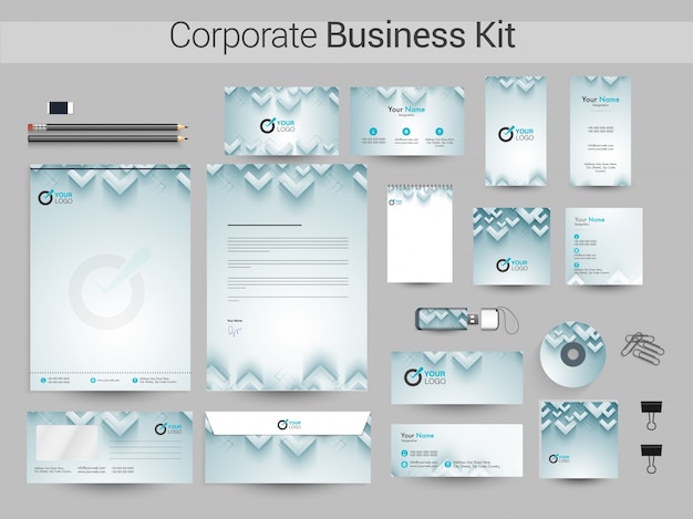 Diseño creativo de identidad corporativa o business kit.