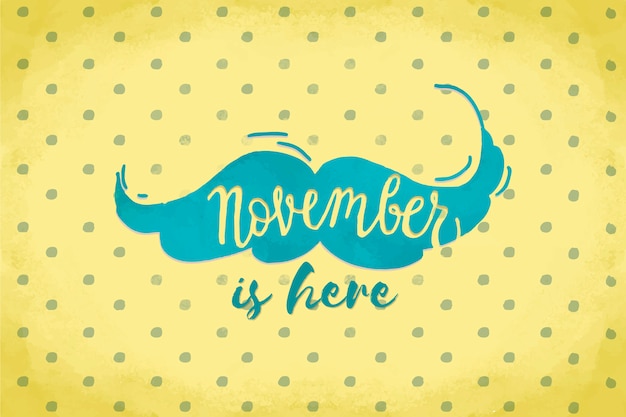 Vector gratuito diseño creativo de lettering para movember