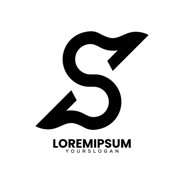 Diseño creativo del logotipo de la letra S