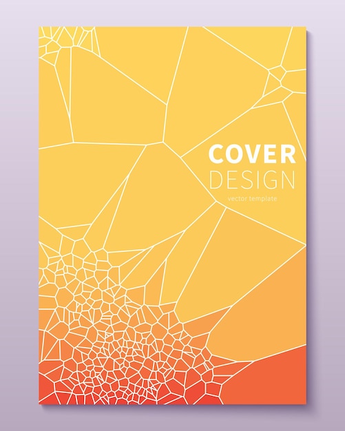 Diseño de cubiertas mínimas de voronoi Grupos de vidrio geométricos con color degradado Telón de fondo abstracto de moda fresco para volante de cartel de banne, etc. Plantilla vectorial