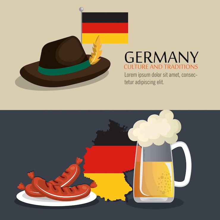Vector gratuito diseño de la cultura alemana