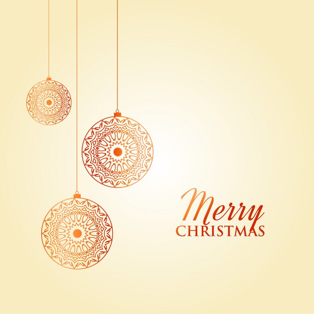 Diseño de decoración de tarjeta de felicitación de feliz navidad