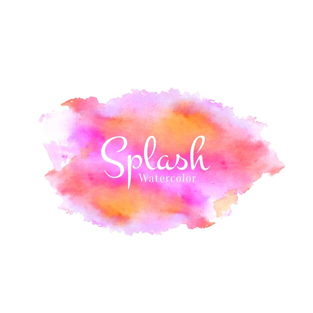 Diseño decorativo colorido splash acuarela