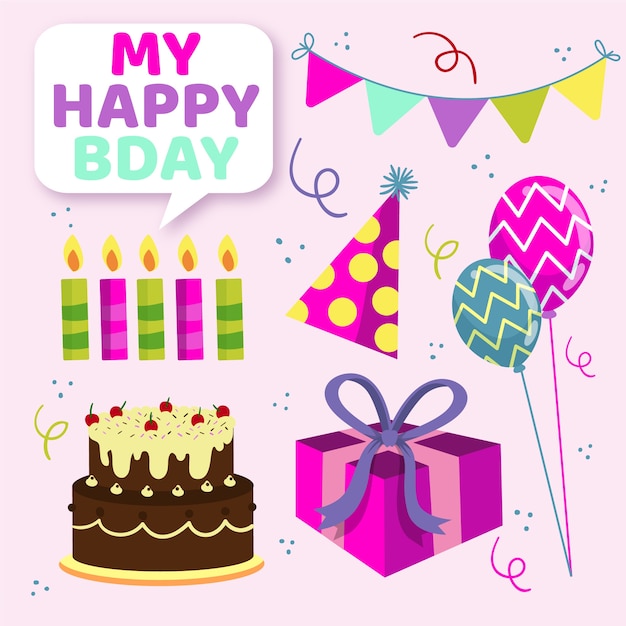 Diseño decorativo de fiesta de cumpleaños