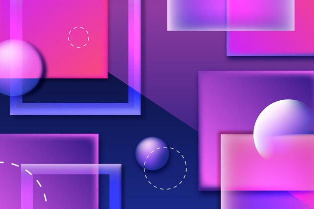 Diseño decorativo de formas superpuestas
