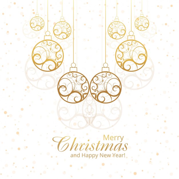 Diseño decorativo hermoso de las bolas de la Feliz Navidad