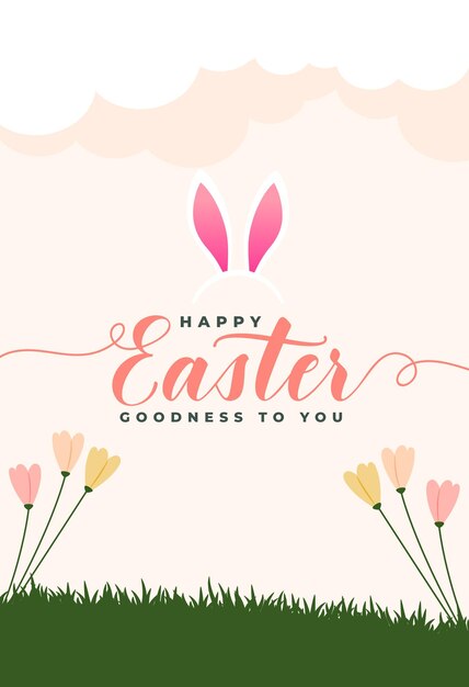 diseño decorativo de tarjetas de invitación de feliz día de Pascua