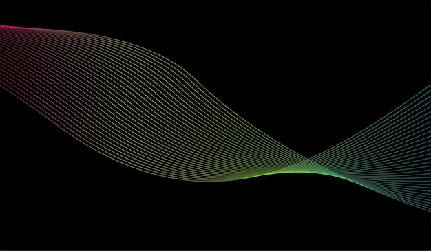 Diseño de degradado abstracto digital de línea de fondo