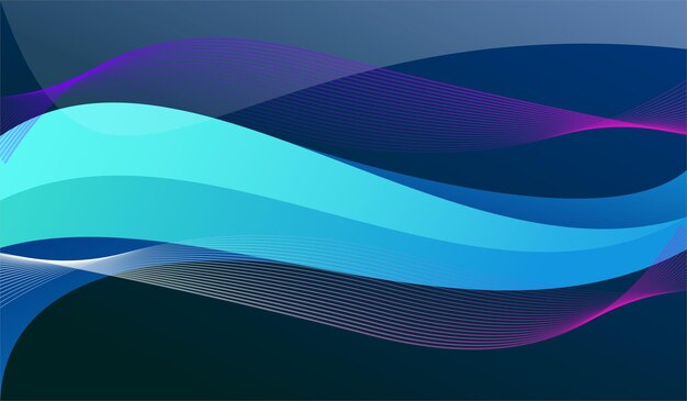Diseño degradado colorido de fondo de onda