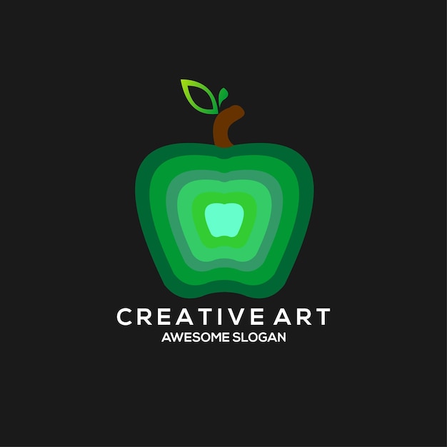 Vector gratuito diseño degradado colorido del logotipo de frutas