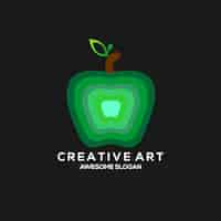 Vector gratuito diseño degradado colorido del logotipo de frutas