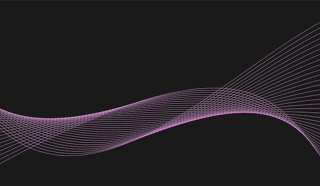 Diseño de degradado de línea de onda estilo minimalista.