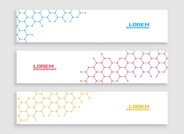 Vector gratuito diseño de deslizador de sitio web abstracto de estilo geométrico en un conjunto de tres