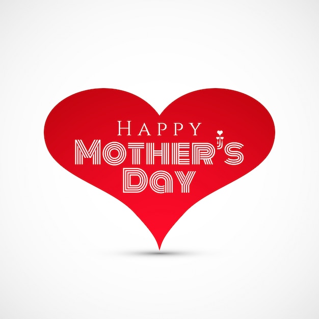 Diseño para el día de la madre de corazón rojo