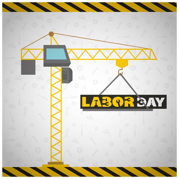 Diseño para el día del trabajo de los eeuu con concepto de construcción